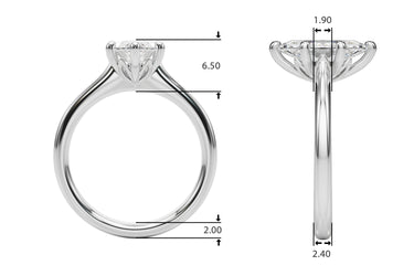 Solitaire Marquise Engagement Ring – Marquise Lab Diamond Engagement Ring in 18K Gold | Just Brilliant – side view