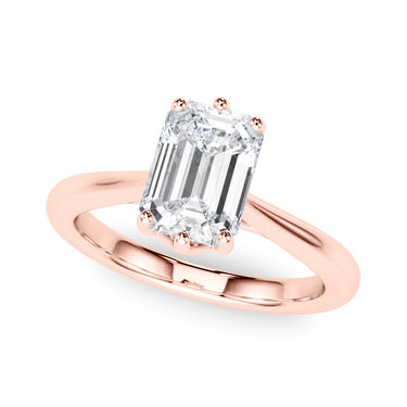 6-Prong Solitaire Emerald Cut Engagement Ring – Emerald Cut Emerald Engagement Ring in 18K Gold | Just Brilliant – view 10