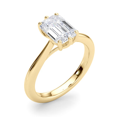 6-Prong Solitaire Emerald Cut Engagement Ring – Emerald Cut Emerald Engagement Ring in 18K Gold | Just Brilliant – view 8