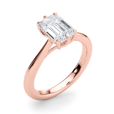 6-Prong Solitaire Emerald Cut Engagement Ring – Emerald Cut Emerald Engagement Ring in 18K Gold | Just Brilliant – view 12