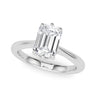 6-Prong Solitaire Emerald Cut Engagement Ring – Emerald Cut Emerald & Lab Diamond Engagement Ring in 18K Gold | Just Brill...