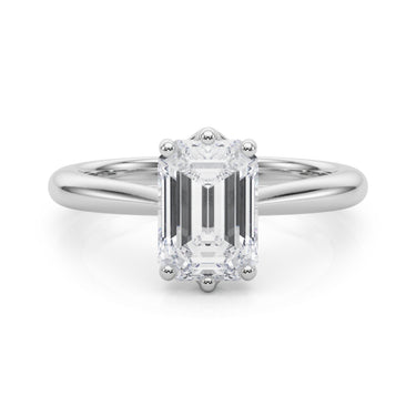 6-Prong Solitaire Emerald Cut Engagement Ring – Emerald Cut Emerald Engagement Ring in 18K Gold | Just Brilliant – lifesty...