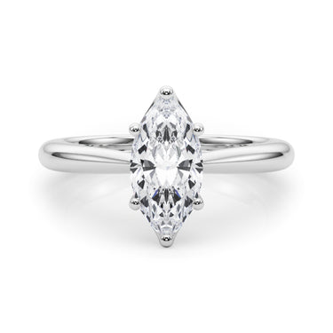 6-Prong Solitaire Marquise Engagement Ring – Marquise Lab Diamond Engagement Ring in 18K Gold | Just Brilliant – close-up ...