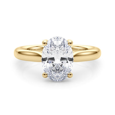 Solitaire Oval Engagement Ring – Oval Lab Diamond Engagement Ring in 18K Gold | Just Brilliant – view 9