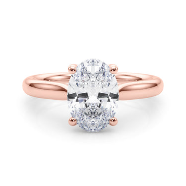 Solitaire Oval Engagement Ring – Oval Lab Diamond Engagement Ring in 18K Gold | Just Brilliant – view 13