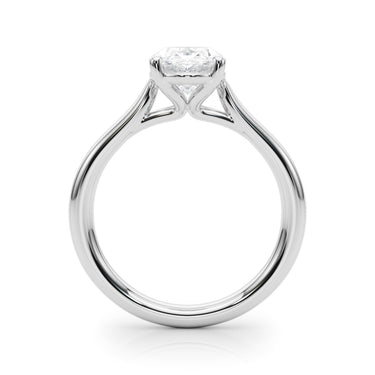 Solitaire Oval Engagement Ring – Oval Lab Diamond Engagement Ring in 18K Gold | Just Brilliant – detail view
