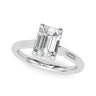 Solitaire Emerald Cut Engagement Ring – Emerald Cut Emerald & Lab Diamond Engagement Ring in 18K Gold | Just Brilliant