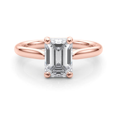 Solitaire Emerald Cut Engagement Ring – Emerald Cut Emerald Engagement Ring in 18K Gold | Just Brilliant – view 13