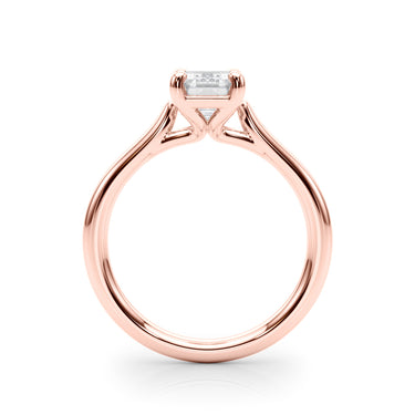Solitaire Emerald Cut Engagement Ring – Emerald Cut Emerald Engagement Ring in 18K Gold | Just Brilliant – view 11