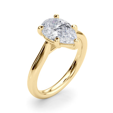 Solitaire Pear Shape – Pear-Shaped Lab Diamond Jewelry in 18K Gold | Just Brilliant – view 9