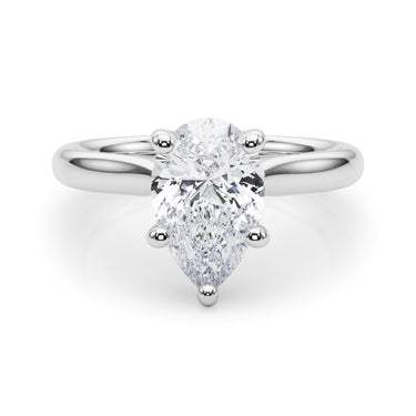 Solitaire Pear Shape – Pear-Shaped Lab Diamond Jewelry in 18K Gold | Just Brilliant – close-up view