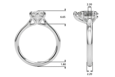 Solitaire Pear Shape – Pear-Shaped Lab Diamond Jewelry in 18K Gold | Just Brilliant – side view