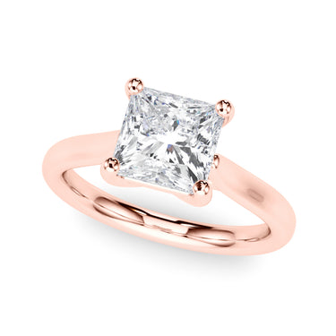 Solitaire Princess Cut Engagement Ring – Princess Cut Lab Diamond Engagement Ring in 18K Gold | Just Brilliant – view 10