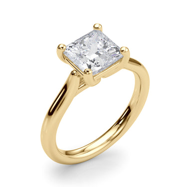 Solitaire Princess Cut Engagement Ring – Princess Cut Lab Diamond Engagement Ring in 18K Gold | Just Brilliant – view 8
