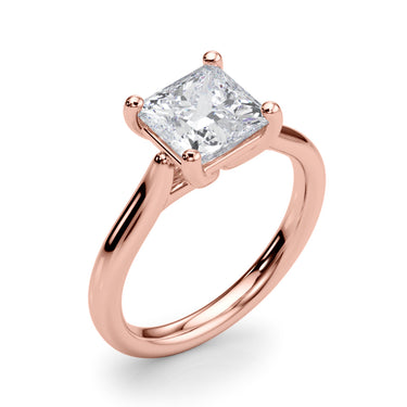 Solitaire Princess Cut Engagement Ring – Princess Cut Lab Diamond Engagement Ring in 18K Gold | Just Brilliant – view 12