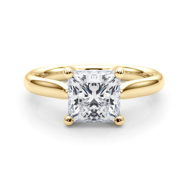 Solitaire Princess Cut Engagement Ring – Princess Cut Lab Diamond Engagement Ring in 18K Gold | Just Brilliant – view 9
