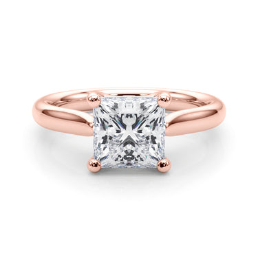 Solitaire Princess Cut Engagement Ring – Princess Cut Lab Diamond Engagement Ring in 18K Gold | Just Brilliant – view 13