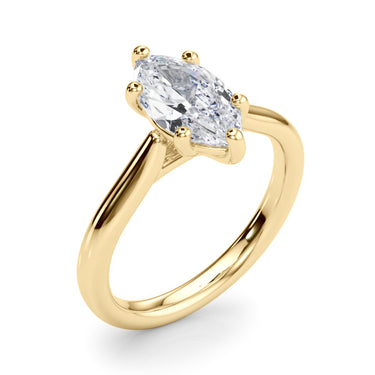 Solitaire Marquise Engagement Ring – Marquise Lab Diamond Engagement Ring in 18K Gold | Just Brilliant – view 8
