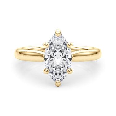 Solitaire Marquise Engagement Ring – Marquise Lab Diamond Engagement Ring in 18K Gold | Just Brilliant – view 9