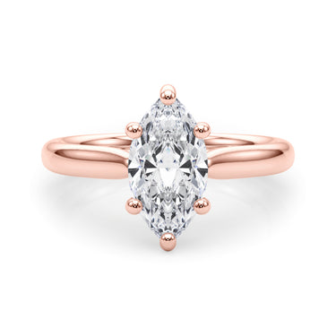 Solitaire Marquise Engagement Ring – Marquise Lab Diamond Engagement Ring in 18K Gold | Just Brilliant – view 13