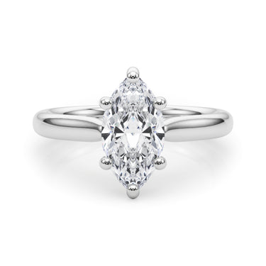 Solitaire Marquise Engagement Ring – Marquise Lab Diamond Engagement Ring in 18K Gold | Just Brilliant – lifestyle view
