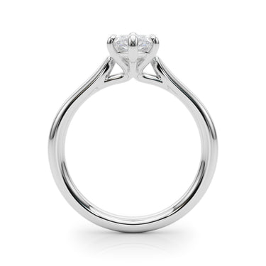 Solitaire Marquise Engagement Ring – Marquise Lab Diamond Engagement Ring in 18K Gold | Just Brilliant – detail view