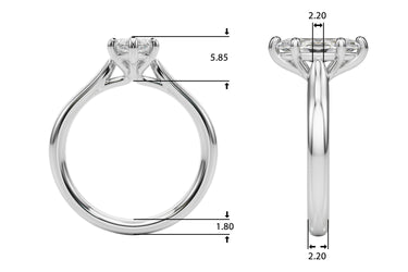 Solitaire Marquise Engagement Ring – Marquise Lab Diamond Engagement Ring in 18K Gold | Just Brilliant – side view