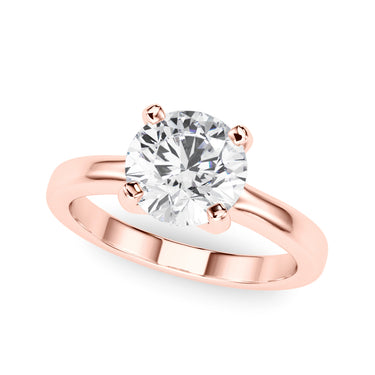 Round Solitaire Engagement Ring – Round Lab Diamond Engagement Ring in 18K Gold | Just Brilliant – view 10