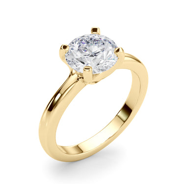 Round Solitaire Engagement Ring – Round Lab Diamond Engagement Ring in 18K Gold | Just Brilliant – view 8