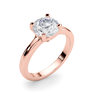 Round Solitaire Engagement Ring – Round Lab Diamond Engagement Ring in 18K Gold | Just Brilliant – view 12