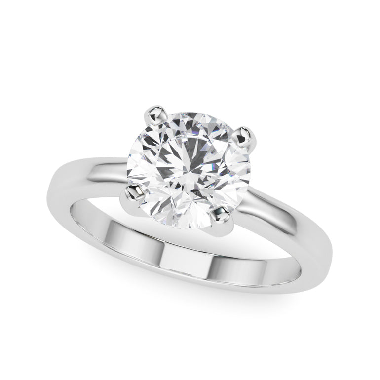 Round Solitaire Engagement Ring – Radiant Lab Diamond Engagement Ring in 18K Gold | Just Brilliant