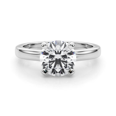 Round Solitaire Engagement Ring – Round Lab Diamond Engagement Ring in 18K Gold | Just Brilliant – lifestyle view