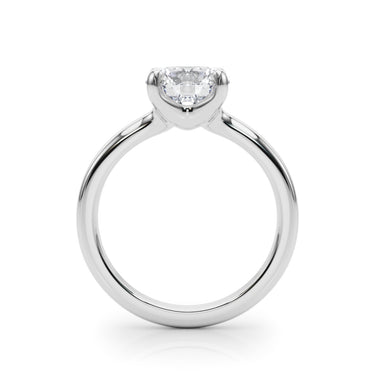 Round Solitaire Engagement Ring – Round Lab Diamond Engagement Ring in 18K Gold | Just Brilliant – detail view