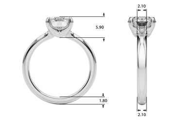 Round Solitaire Engagement Ring – Round Lab Diamond Engagement Ring in 18K Gold | Just Brilliant – side view