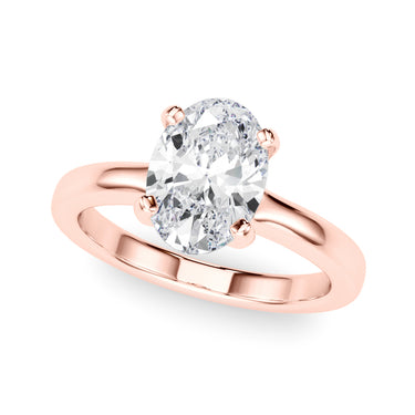 Solitaire Oval Engagement Ring – Oval Lab Diamond Engagement Ring in 18K Gold | Just Brilliant – view 10