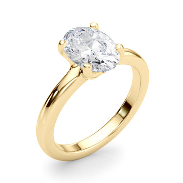 Solitaire Oval Engagement Ring – Oval Lab Diamond Engagement Ring in 18K Gold | Just Brilliant – view 8