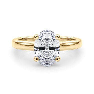 Solitaire Oval Engagement Ring – Oval Lab Diamond Engagement Ring in 18K Gold | Just Brilliant – view 9