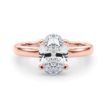 Solitaire Oval Engagement Ring – Oval Lab Diamond Engagement Ring in 18K Gold | Just Brilliant – view 13
