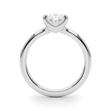 Solitaire Oval Engagement Ring – Oval Lab Diamond Engagement Ring in 18K Gold | Just Brilliant – detail view