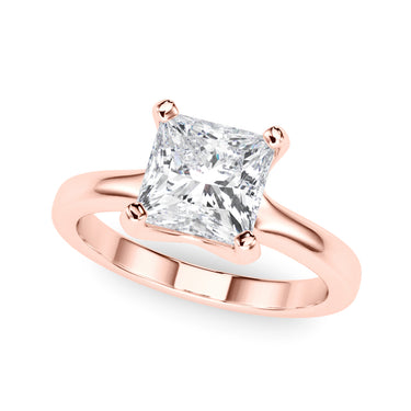 Solitaire Princess Cut Engagement Ring – Princess Cut Lab Diamond Engagement Ring in 18K Gold | Just Brilliant – view 10