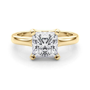 Solitaire Princess Cut Engagement Ring – Princess Cut Lab Diamond Engagement Ring in 18K Gold | Just Brilliant – view 9