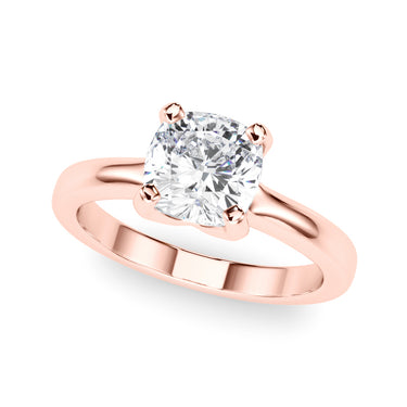 Solitaire Cushion Engagement Ring – Cushion Lab Diamond Engagement Ring in 18K Gold | Just Brilliant – view 10