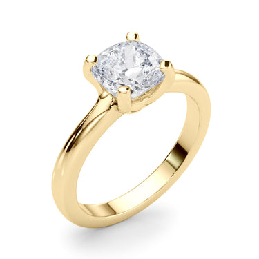 Solitaire Cushion Engagement Ring – Cushion Lab Diamond Engagement Ring in 18K Gold | Just Brilliant – view 8