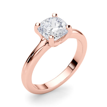 Solitaire Cushion Engagement Ring – Cushion Lab Diamond Engagement Ring in 18K Gold | Just Brilliant – view 12