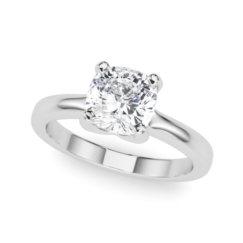Solitaire Cushion Engagement Ring