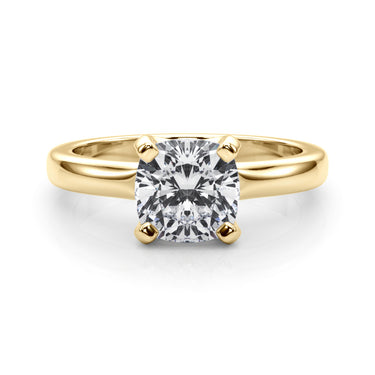 Solitaire Cushion Engagement Ring – Cushion Lab Diamond Engagement Ring in 18K Gold | Just Brilliant – view 9