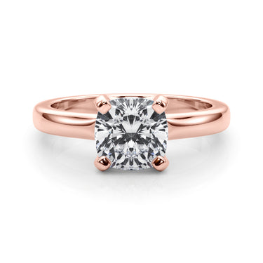 Solitaire Cushion Engagement Ring – Cushion Lab Diamond Engagement Ring in 18K Gold | Just Brilliant – view 13