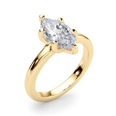 Solitaire Marquise Engagement Ring – Marquise Lab Diamond Engagement Ring in 18K Gold | Just Brilliant – view 8