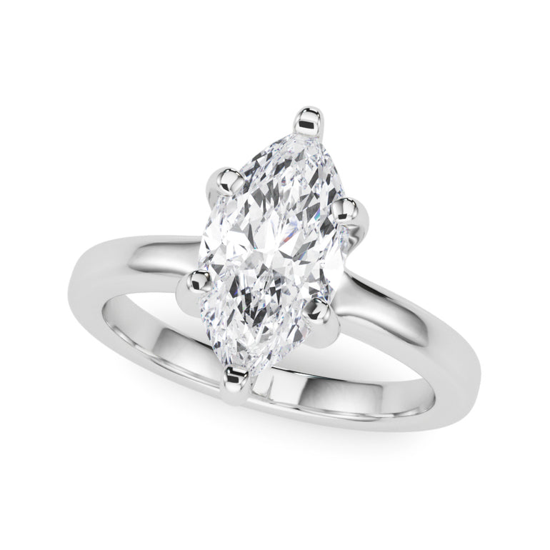 Solitaire Marquise Engagement Ring – Marquise Lab Diamond Engagement Ring in 18K Gold | Just Brilliant
