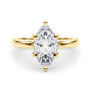 Solitaire Marquise Engagement Ring – Marquise Lab Diamond Engagement Ring in 18K Gold | Just Brilliant – view 9
